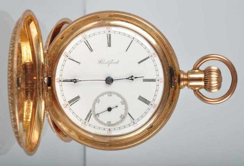 Appraisal: Rockford Hunter Case Pocket Watch Description Not working no Keystone