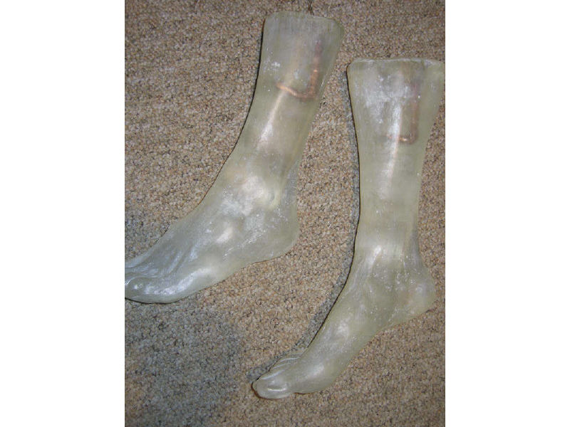 Appraisal: PATRICK MARTIN AMERICAN B One realistically modeled glass foot with