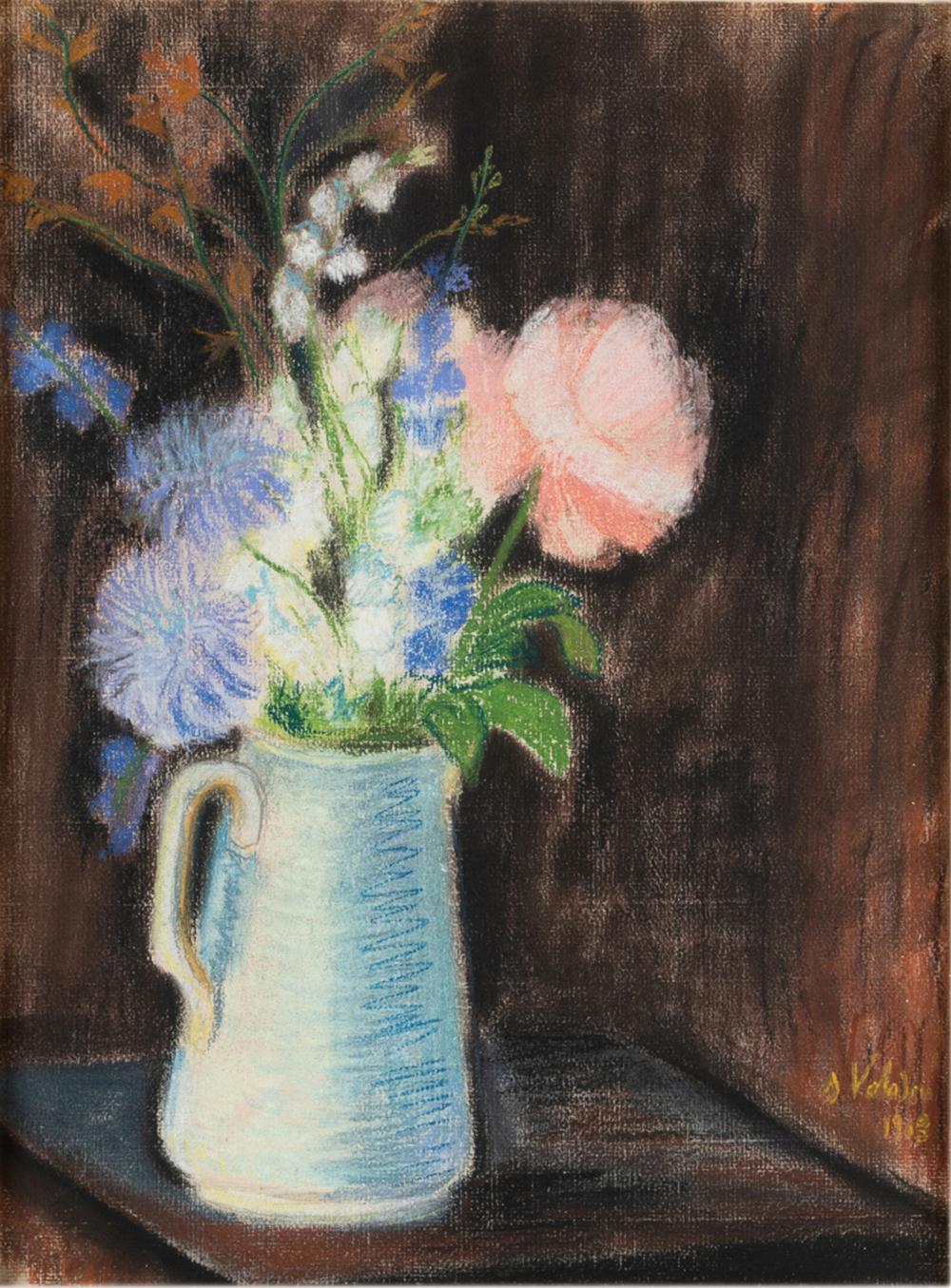 Appraisal: SUZANNE VALADON - BOUQUET DE FLEURS pastel and traces of