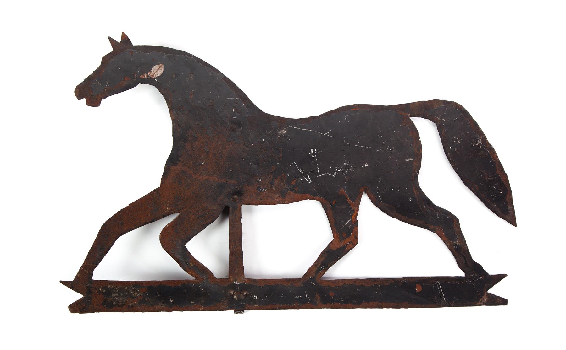 Appraisal: GALLOPING HORSE WEATHERVANE American st half- th century Sheet metal