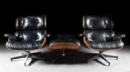 Appraisal: Pair of Charles and Ray Eames for Herman Miller rosewood