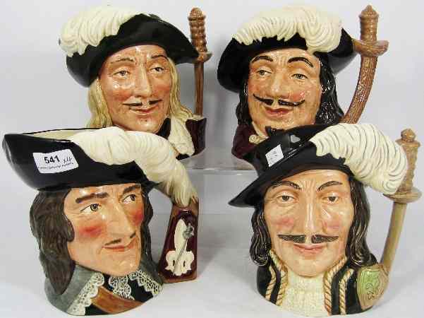 Appraisal: Royal Doulton Large Character Jugs Porthos D D'artagnan D Athos