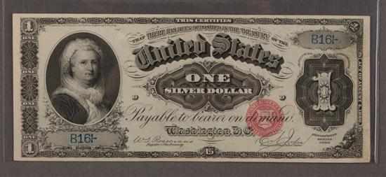 Appraisal: United States Silver Certificate Series of signed Rosecrans and Jordan