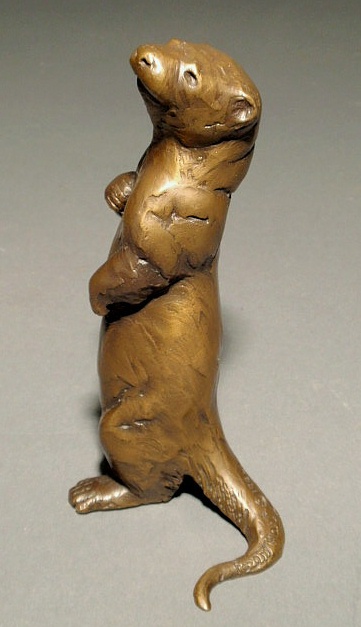 Appraisal: Bronze standing otter signed Forest Hart h