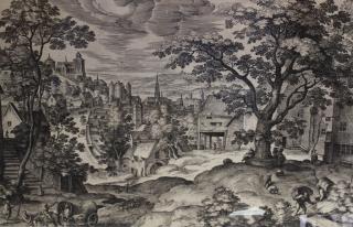 Appraisal: Hans Bol Hans Bol Netherlands - Landscape of Village Signed