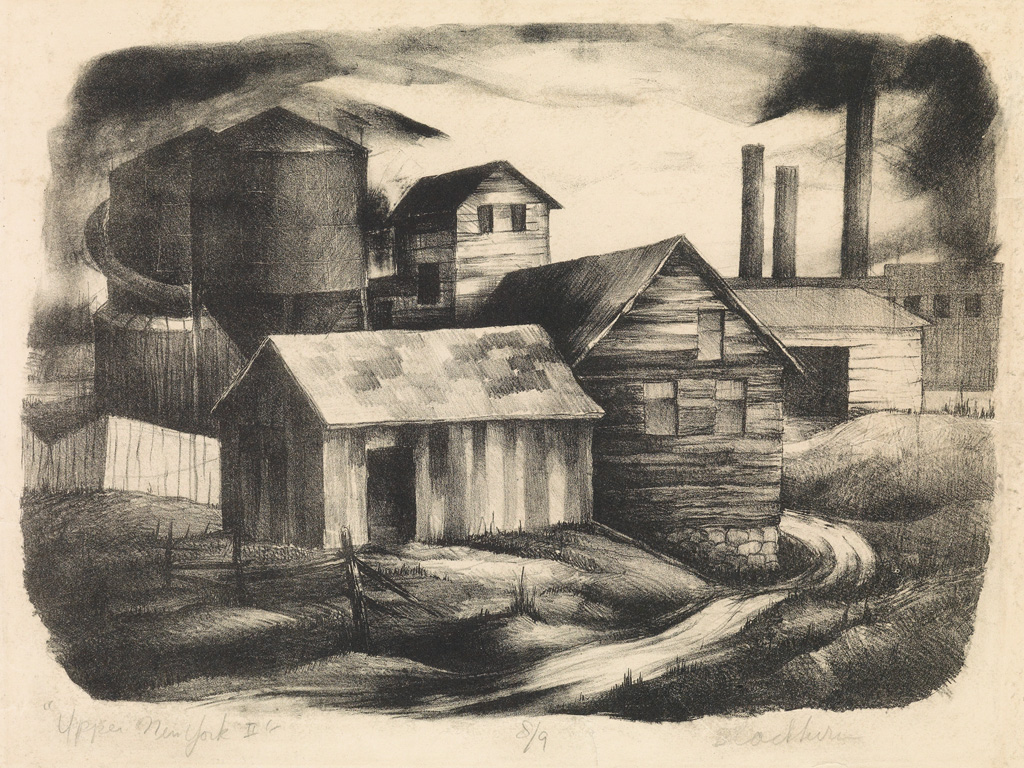 Appraisal: ROBERT BLACKBURN - Upper New York II Lithograph on cream