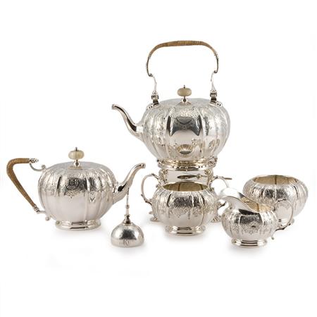 Appraisal: Gorham Sterling Silver Tea Service Together with a Sterling Silver