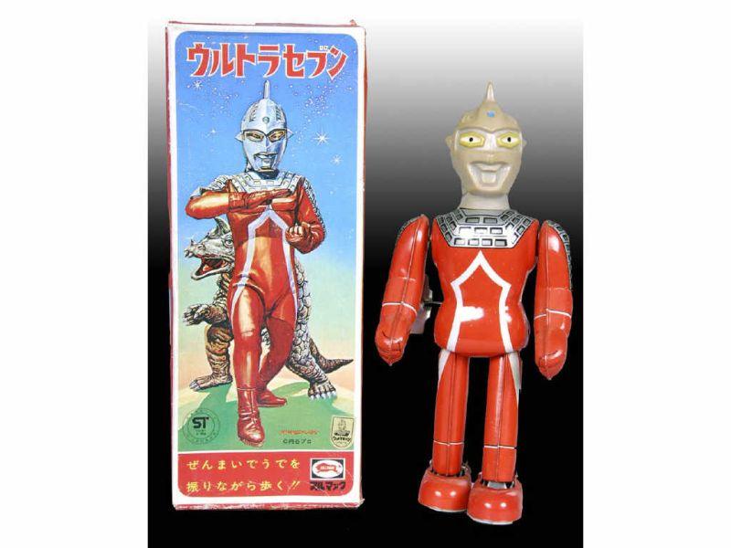 Appraisal: Japanese Ultra Seven Superhero Wind-Up Figure with Description - ''