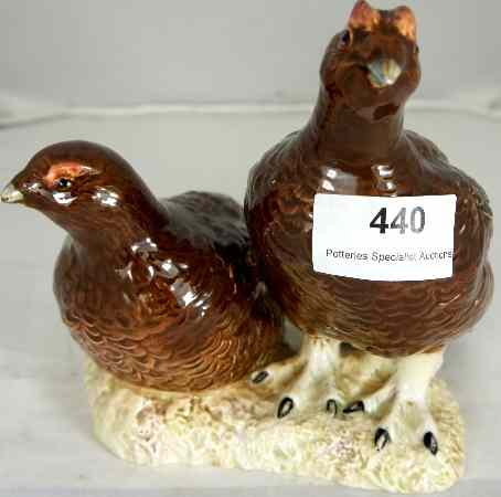 Appraisal: Beswick pair Grouse restored chip to edge tail