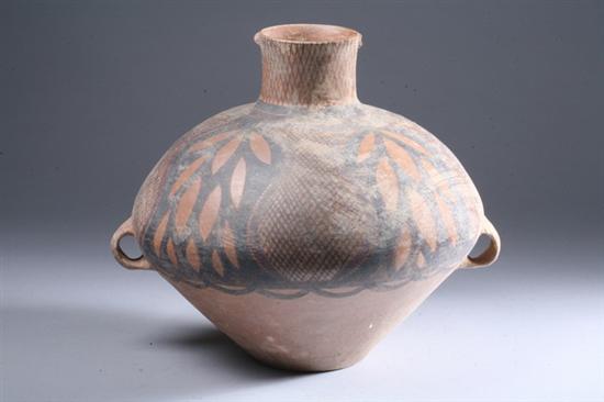 Appraisal: CHINESE NEOLITHIC POTTERY VESSEL Painted with red and black pigment