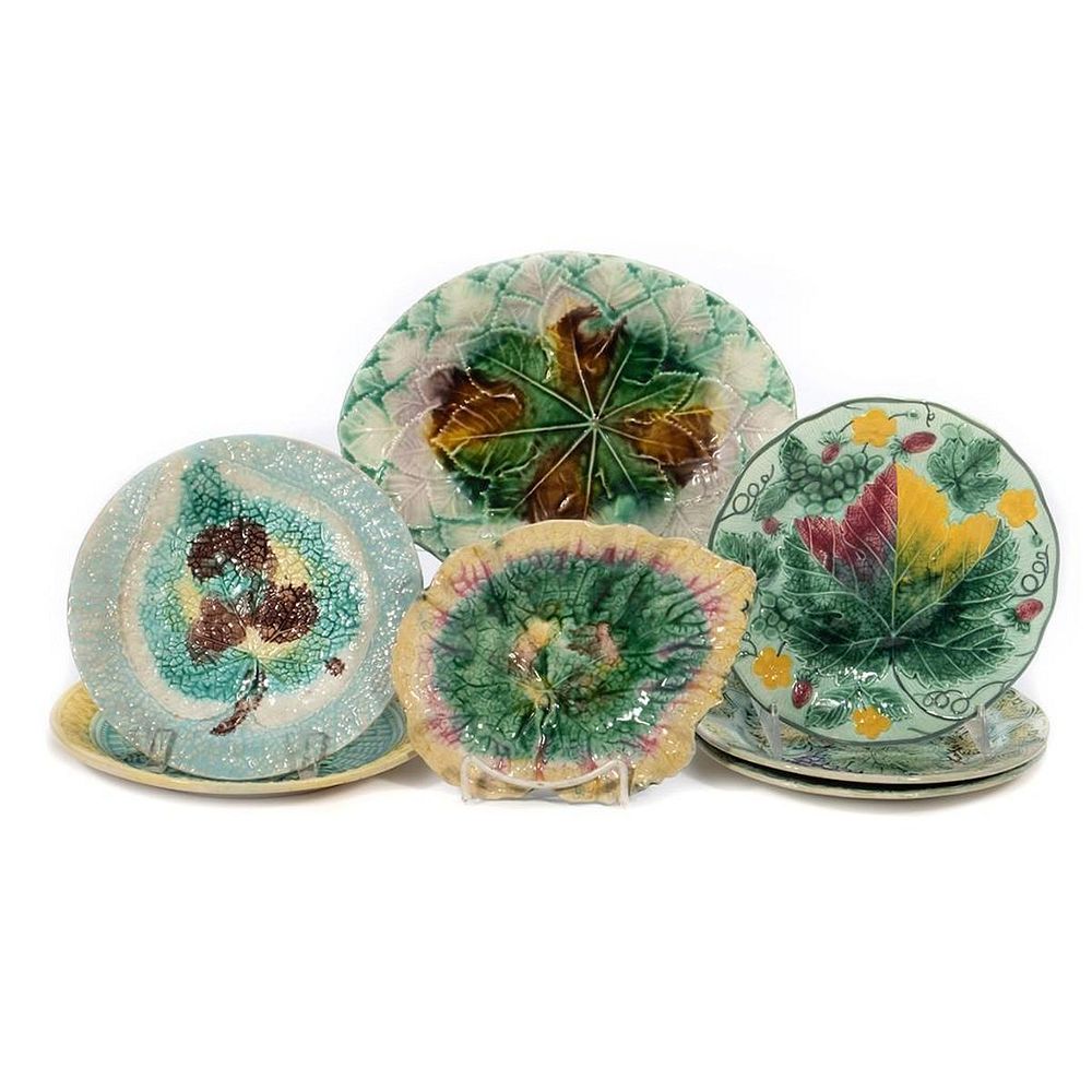 Appraisal: Majolica Plates A Collection of six plates and a platter