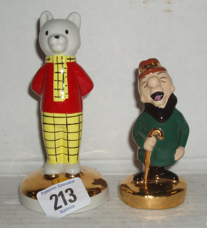 Appraisal: Rupert Bear With Gold Base Mr Magoo with Gold Base