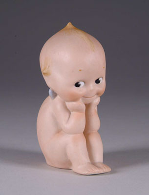 Appraisal: LARGE KEWPIE THINKER - h this German Kewpie signed on