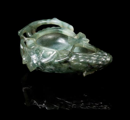 Appraisal: Sale Lot A Chinese Jadeite Scholar's Brushwasher th century of