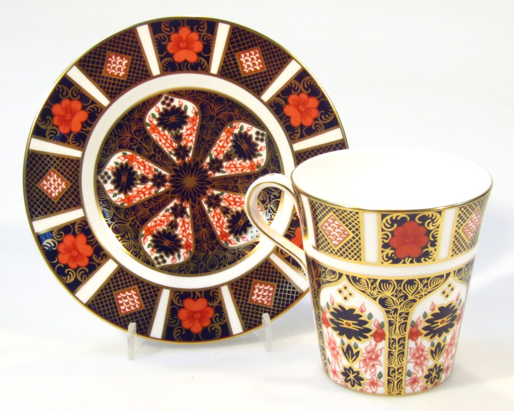 Appraisal: A Royal Crown Derby Imari pattern coffee cup and saucer