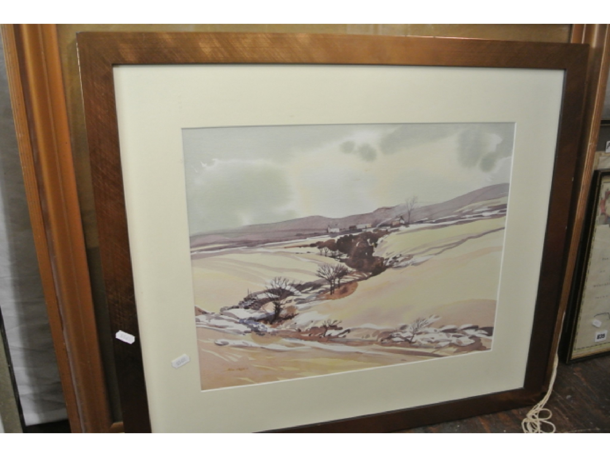 Appraisal: a th century watercolour by John Morris showing a landscape