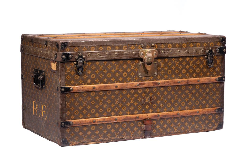 Appraisal: Louis Vuitton Steamer Trunk early th c labeled removable tray