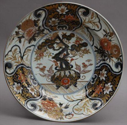 Appraisal: JAPANESE IMARI PORCELAIN CHARGER Centered by a pine and a