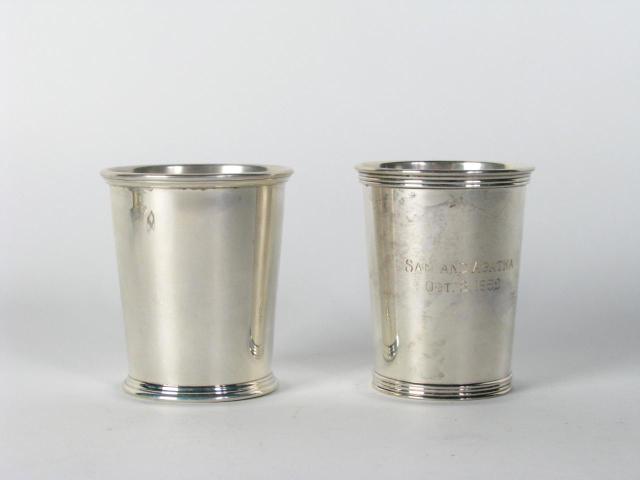 Appraisal: Two Sterling Silver Mint Julep Cups one Kirk Son and