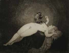 Appraisal: Norman Lindsay - Julia's Monkey etching engraving soft ground and