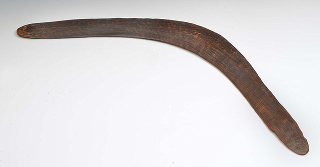 Appraisal: AN OLD ABORIGINAL BOOMERANG wide