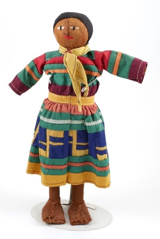 Appraisal: Male Seminole long-sleeve dolls are far rarer than the female