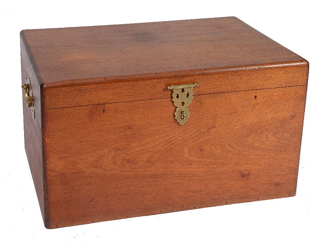 Appraisal: AN ORIENTAL CAMPHOR WOOD TRUNK with hinged rising lid and