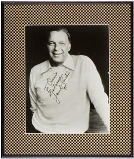 Appraisal: Frank Sinatra Signed Portrait Photo Black-and-white x portrait photo of