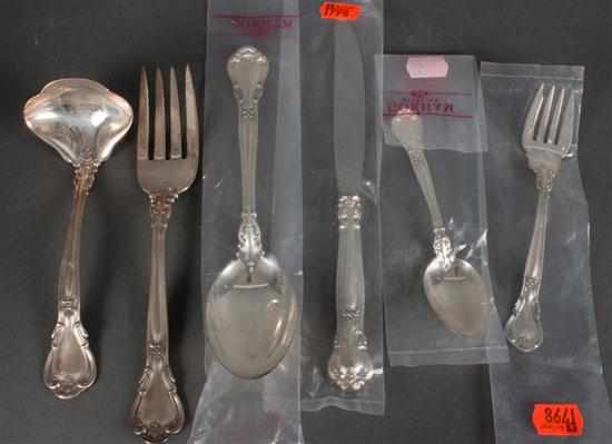 Appraisal: Partial set of American sterling silver flatware in the ''Chantilly''