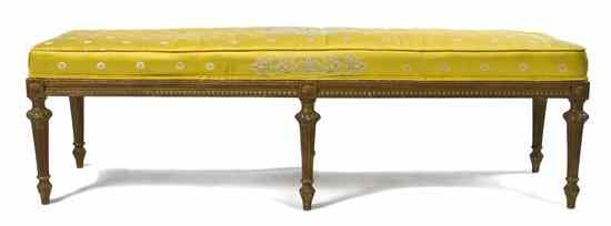 Appraisal: A Louis XVI Style Giltwood Tabouret having an upholstered top