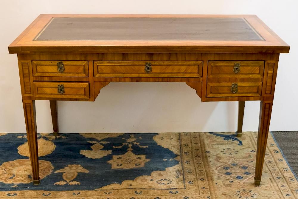 Appraisal: English Revival Writing Desk English Revival writing desk Louis XVI-style