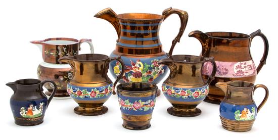 Appraisal: Sale Lot A Collection of English Lusterware th century items