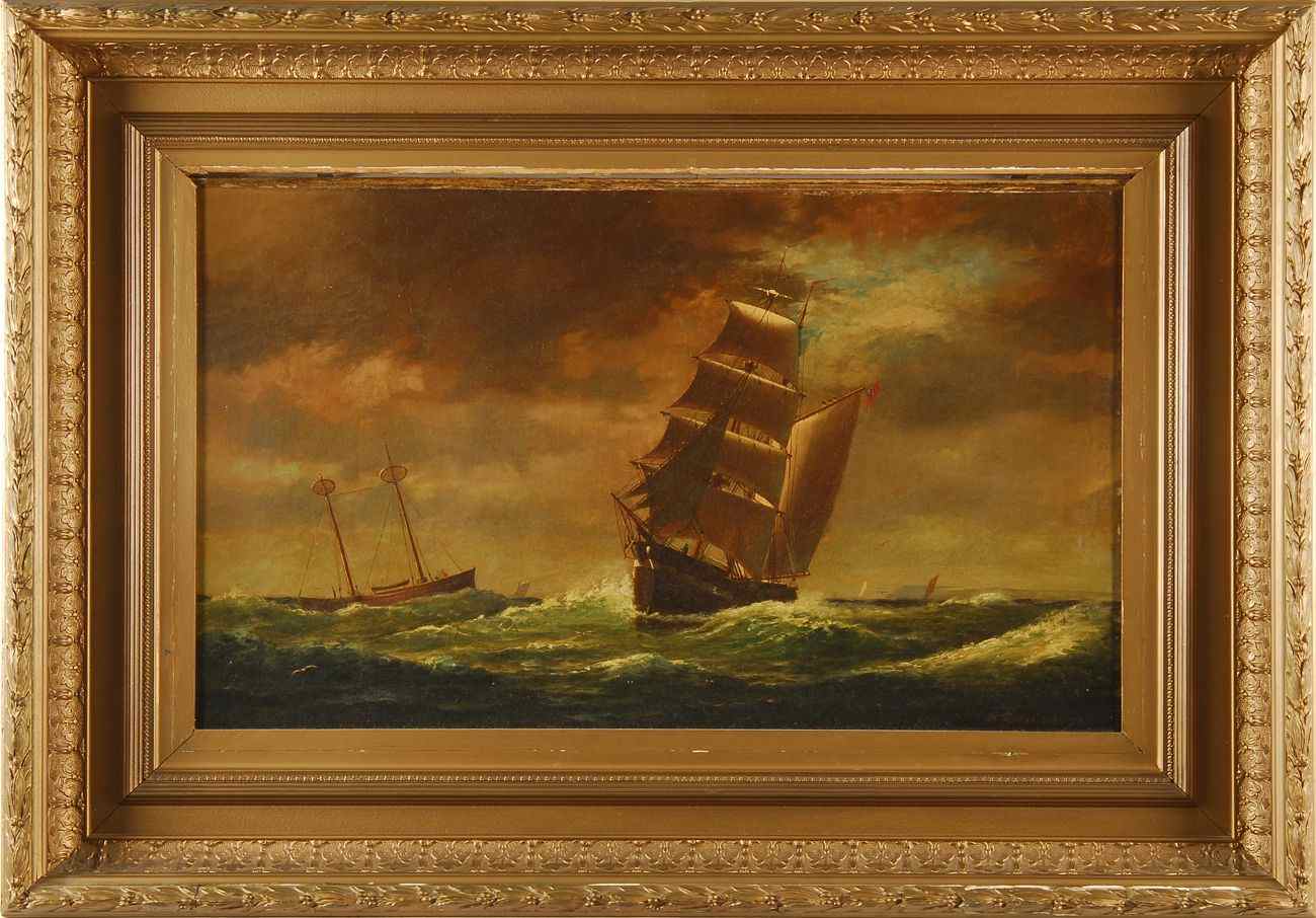 Appraisal: WILLIAM FORMBY HALSALLAmerican - A brigantine and lightship off the