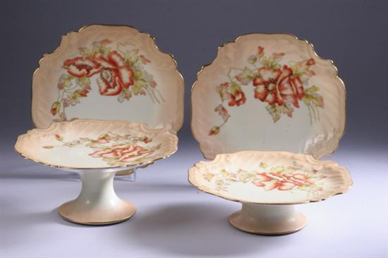 Appraisal: -PIECE CONTINENTAL PORCELAIN DESSERT SERVICE late th century Including twelve