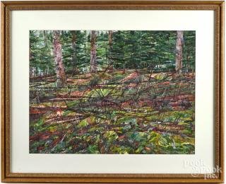 Appraisal: Mark Howard American th c watercolor titled Falling Forest signed