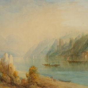 Appraisal: James Baker Pyne British - On the Rhine at Oberwesel