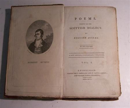 Appraisal: Burns Robert Poems chiefly in the Scottish dialect Edinburgh T