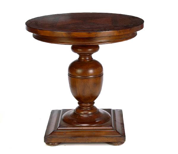 Appraisal: A Neoclassical style mahogany center table height in diameter in