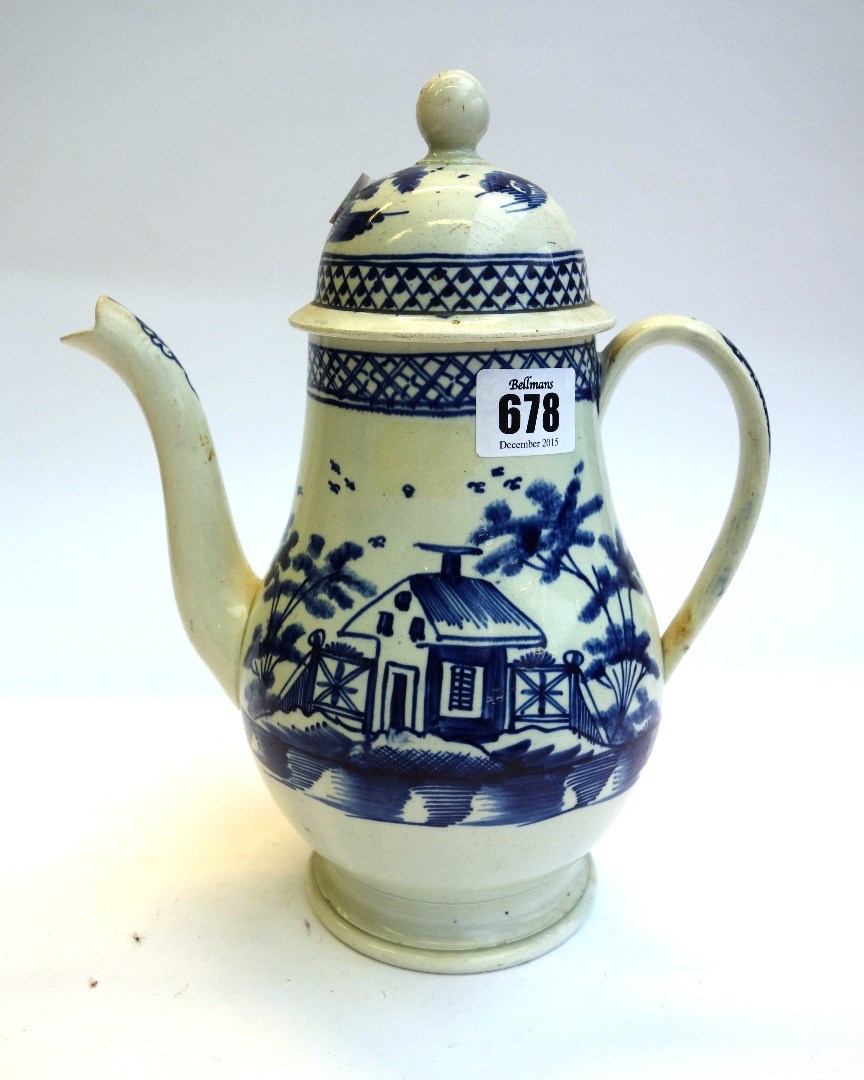 Appraisal: A group of English blue and white pottery late th