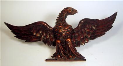 Appraisal: Large carved oak eagle finial th century