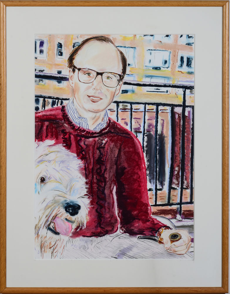 Appraisal: BILLY SULLIVAN b PORTRAIT OF A MAN WITH HIS DOG