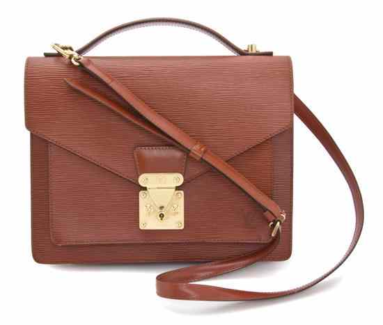 Appraisal: A Louis Vuitton Light Brown Epi Leather Bag with a