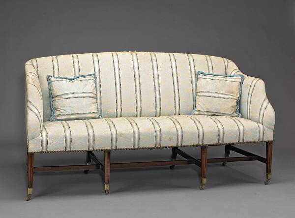 Appraisal: A George III mahogany sofa fourth quarter th century The