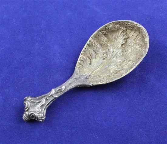 Appraisal: A Victorian parcel gilt silver caddy spoon by George Adams