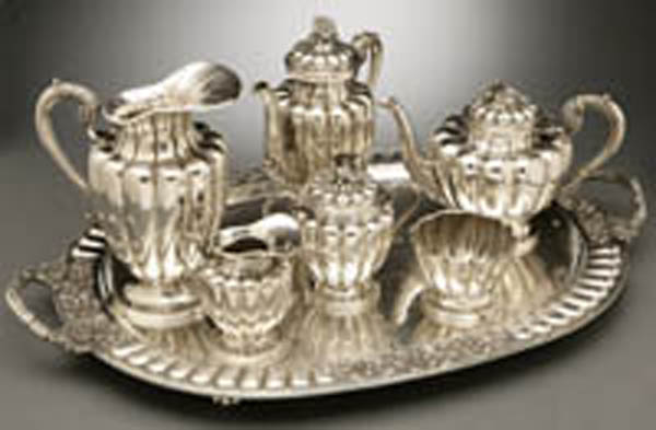 Appraisal: A Sanborns Mexican sterling coffee tea service A Sanborns Mexican