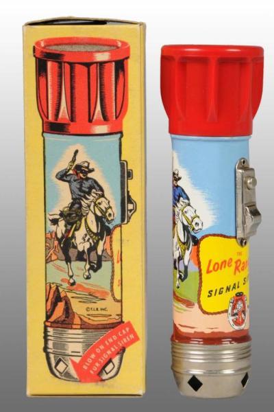 Appraisal: Usalite Lone Ranger Signal Siren Flashlight Description Tin with plastic