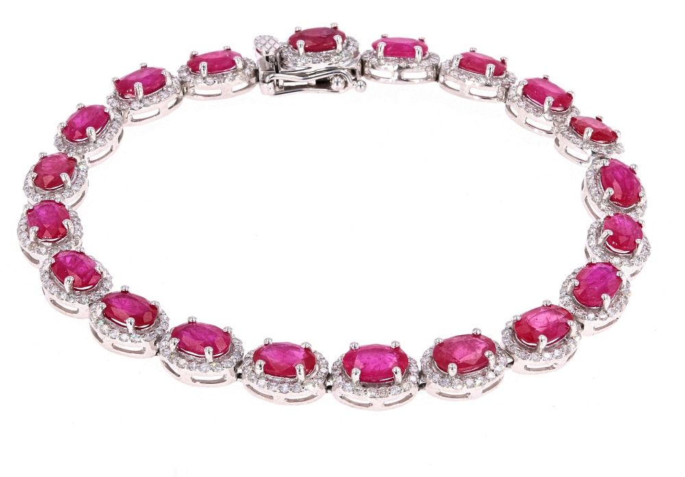 Appraisal: Natural Ruby ct Bracelet set in Platinum Featured in this