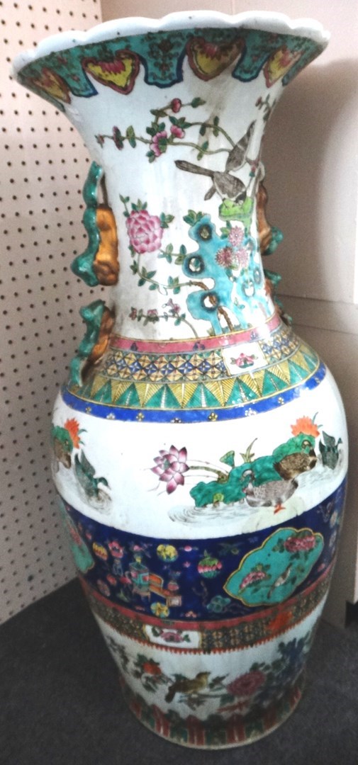 Appraisal: A very large Chinese porcelain baluster vase th century painted