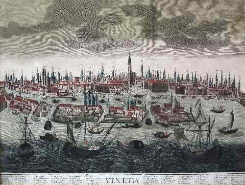 Appraisal: th Century - Coloured engraving - ''Venetia'' - Pictorial view