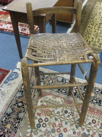 Appraisal: th Century Oak Country High Chair split oak seat Tall